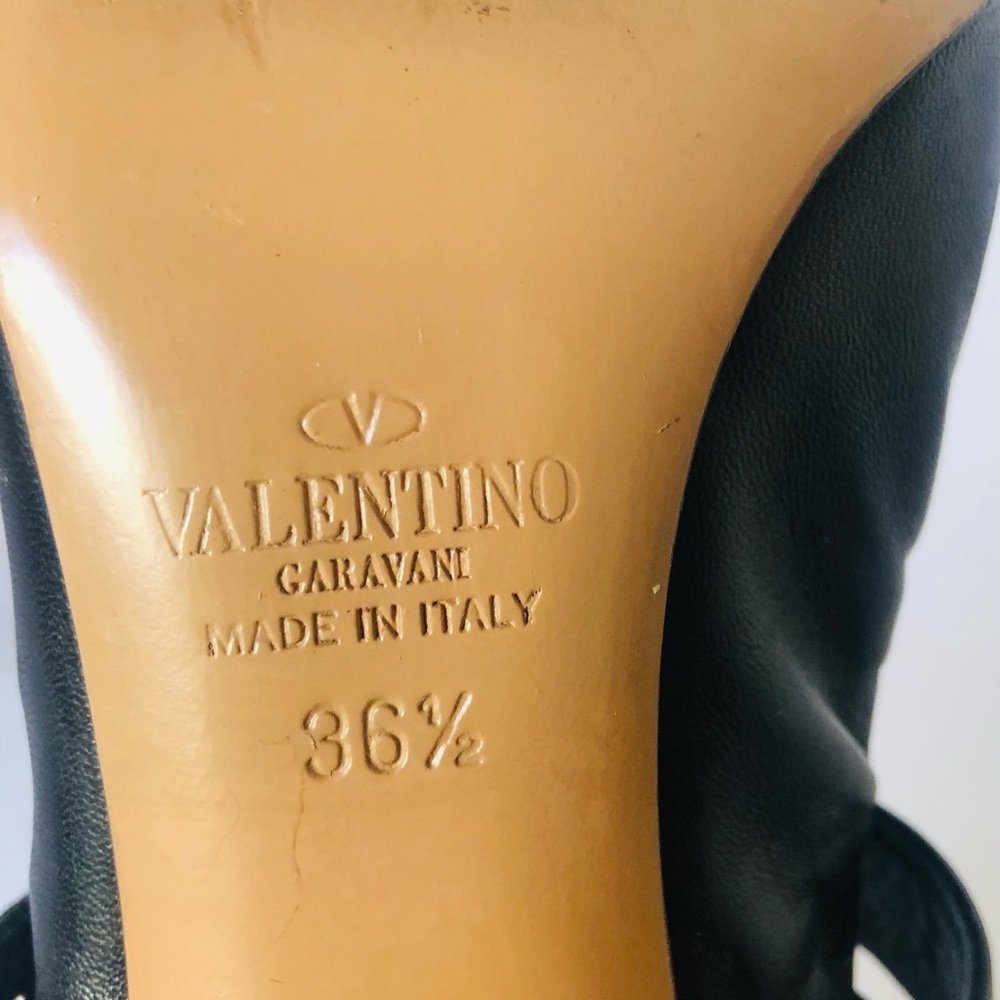 VALENTINO Love Latch Grommeted Leather Ankle-Wrap Pumps EU 36.5 US 6 - Picture 7 of 9